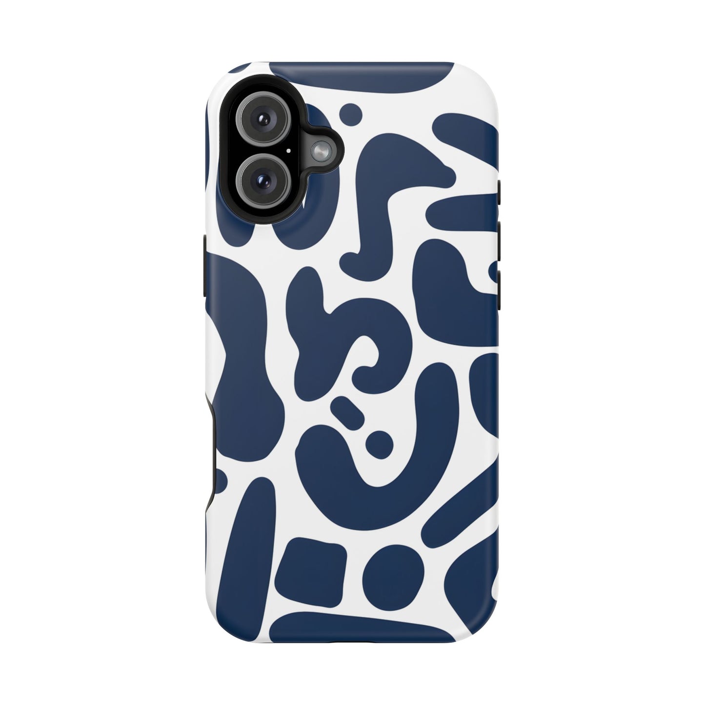 Midnight Morph Abstract Navy Pattern Phone Case – MagSafe Compatible for iPhone & Samsung Galaxy
