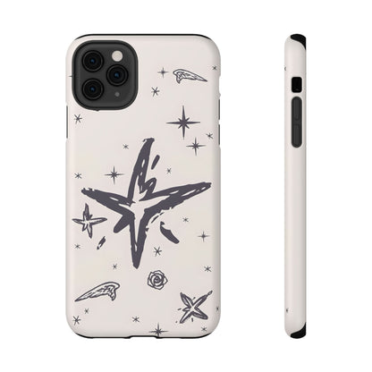 Sketch Star Doodle Phone Case – MagSafe Compatible for iPhone & Samsung Galaxy