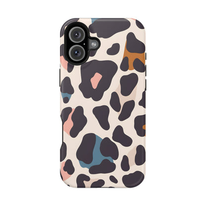Modern Pastel Leopard Print Phone Case – MagSafe Compatible for iPhone & Samsung Galaxy