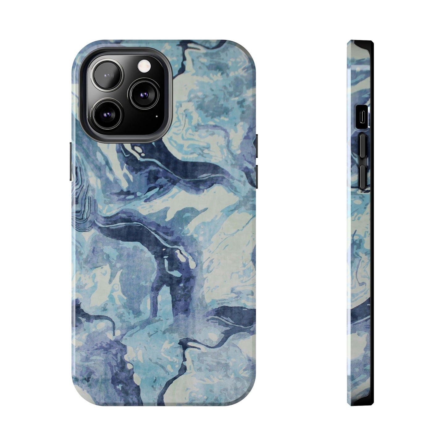 Blue Marble Abstract iPhone Case –  iPhone 16-11 All Sizes - MagSafe Compatible