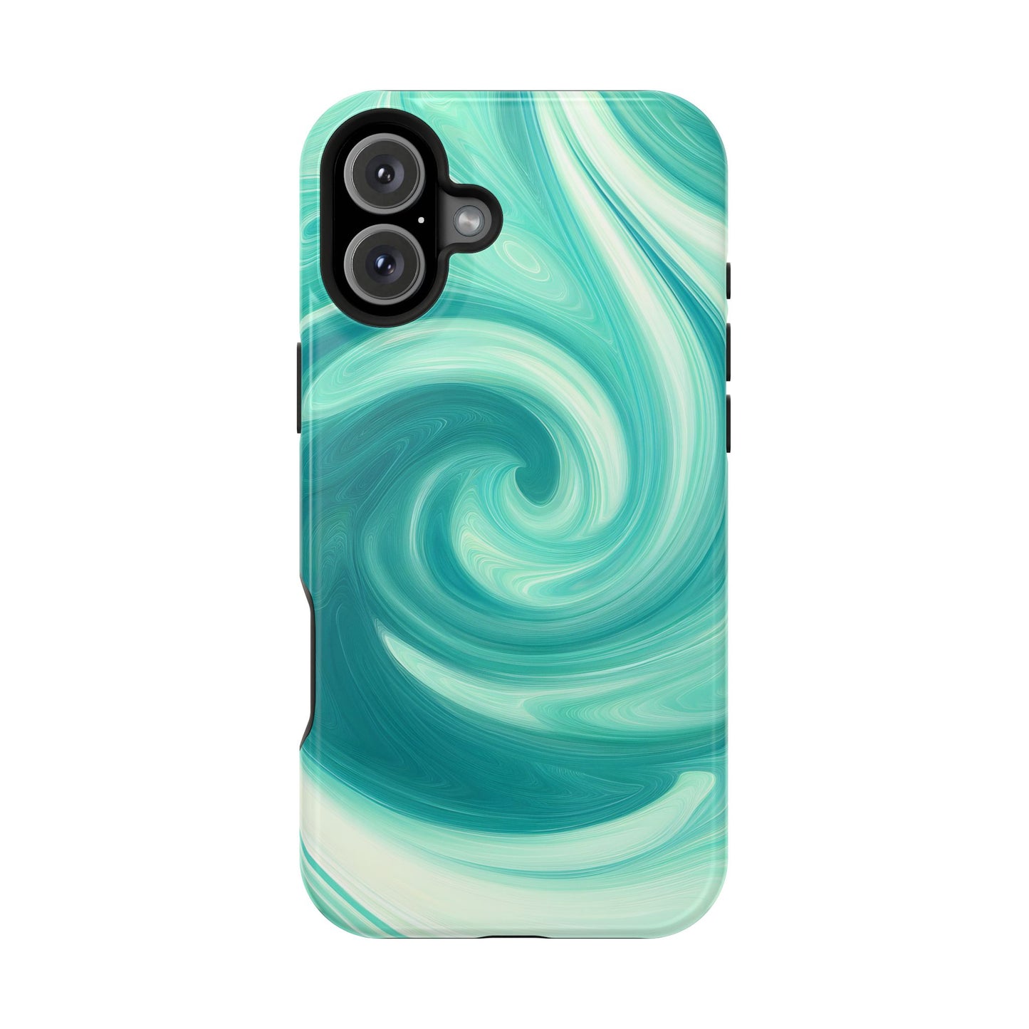Turquoise Swirl Abstract Phone Case – MagSafe Compatible for iPhone & Samsung Galaxy