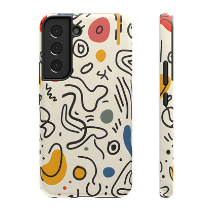 Abstract Doodle Art Phone Case – MagSafe Compatible for iPhone & Samsung Galaxy