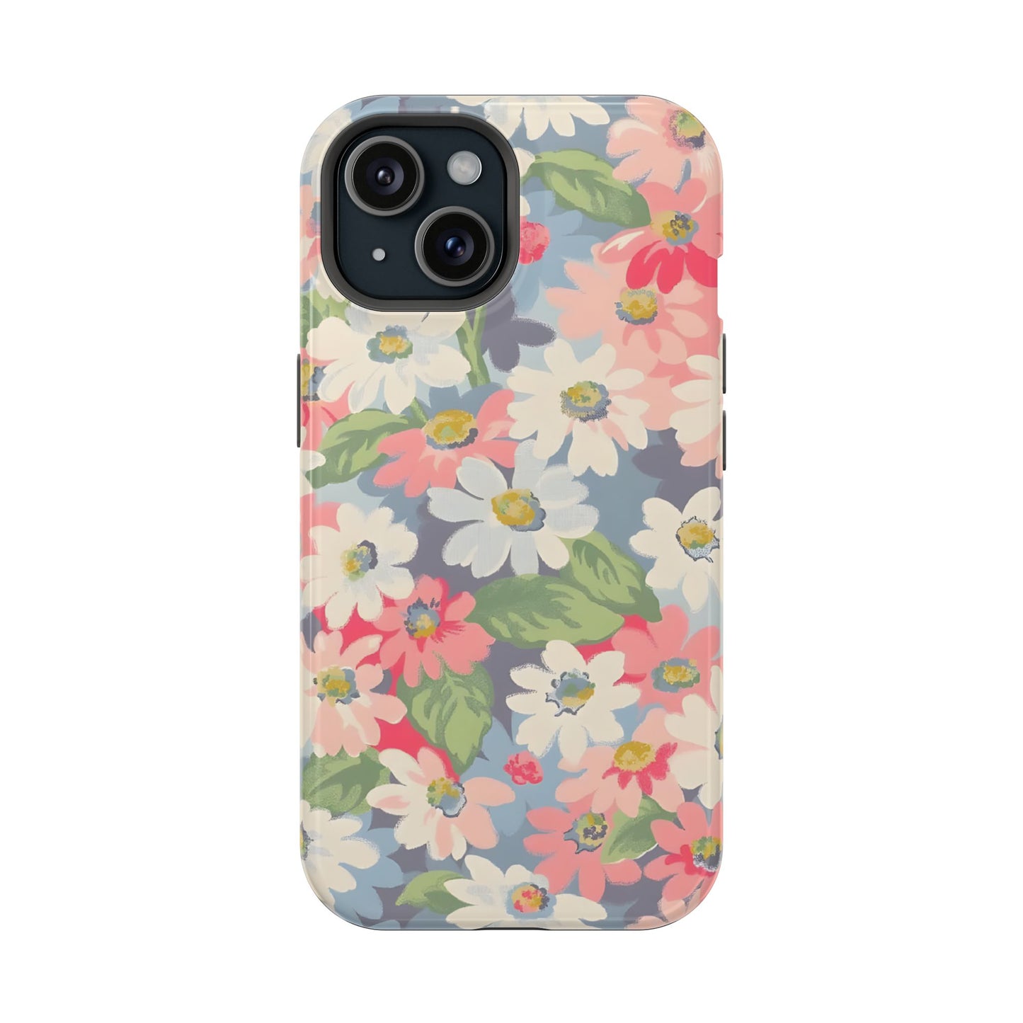 Vintage Floral Daisy Phone Case – MagSafe Compatible for iPhone & Samsung Galaxy