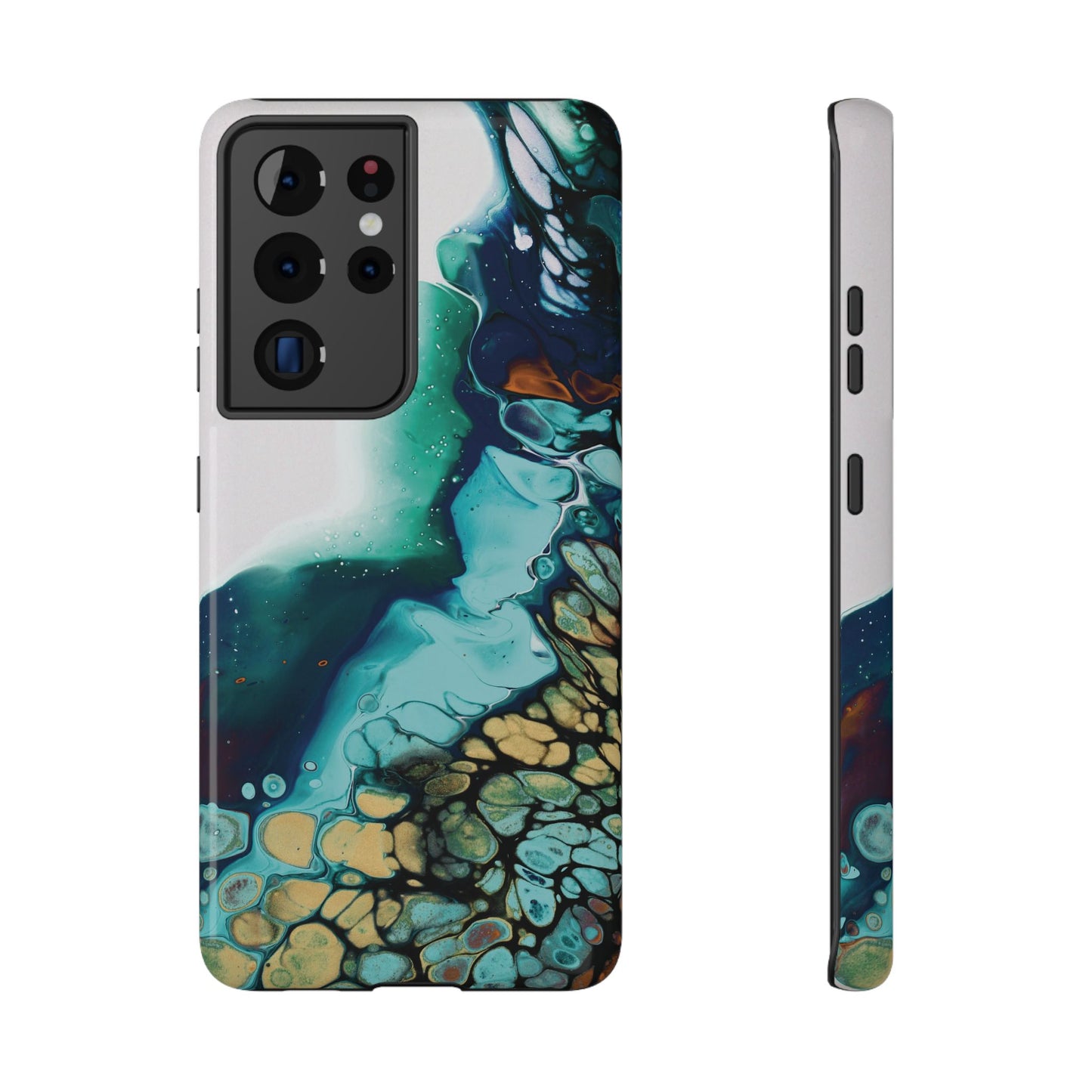 Ocean Reef Abstract Flow Phone Case – MagSafe Compatible for iPhone & Samsung Galaxy