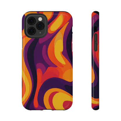 Fiery Abstract Swirls Phone Case – MagSafe Compatible for iPhone & Samsung Galaxy
