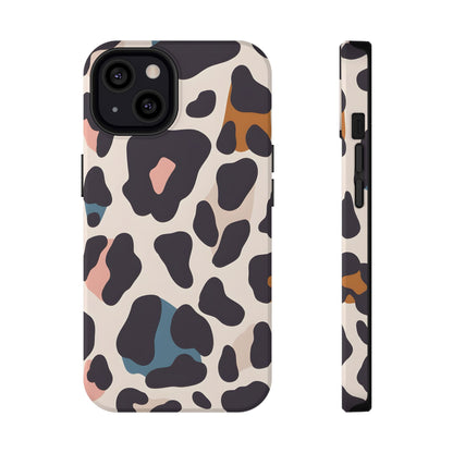 Modern Pastel Leopard Print Phone Case – MagSafe Compatible for iPhone & Samsung Galaxy