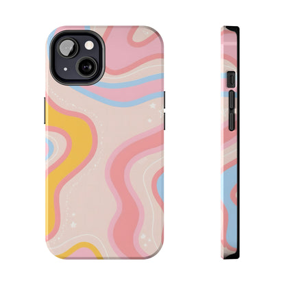 Retro Pastel Swirl iPhone Case – Stylish Design with Enhanced Protection - iPhone 11-16 MagSafe