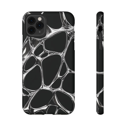 Liquid Metal Abstract Phone Case – MagSafe Compatible for iPhone & Samsung Galaxy