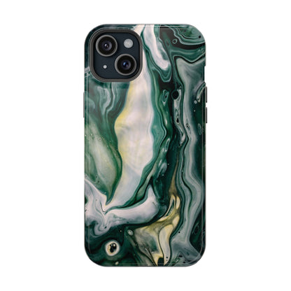 Mystic Forest Marble Swirl Phone Case – MagSafe Compatible for iPhone & Samsung Galaxy