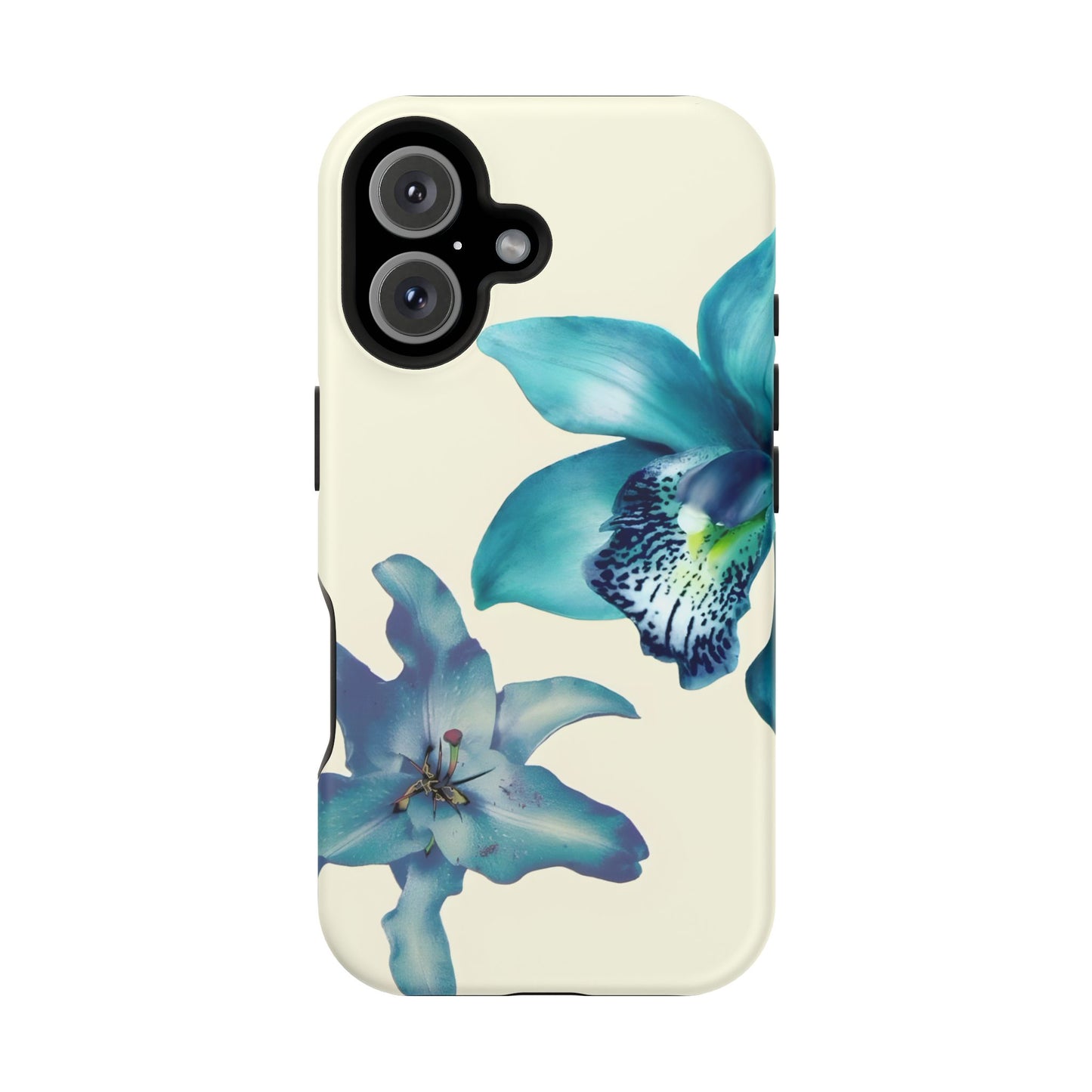 Blue Orchid Floral Phone Case – MagSafe Compatible for iPhone & Samsung Galaxy
