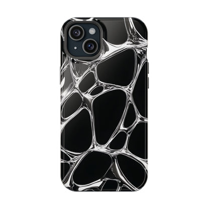 Liquid Metal Abstract Phone Case – MagSafe Compatible for iPhone & Samsung Galaxy