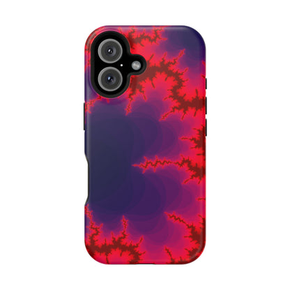 Neon Fractal Lightning Phone Case – MagSafe Compatible for iPhone & Samsung Galaxy