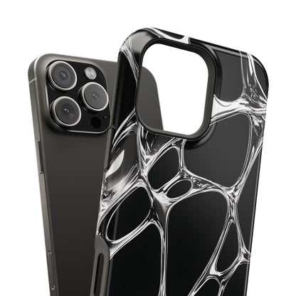 Liquid Metal Abstract Phone Case – MagSafe Compatible for iPhone & Samsung Galaxy