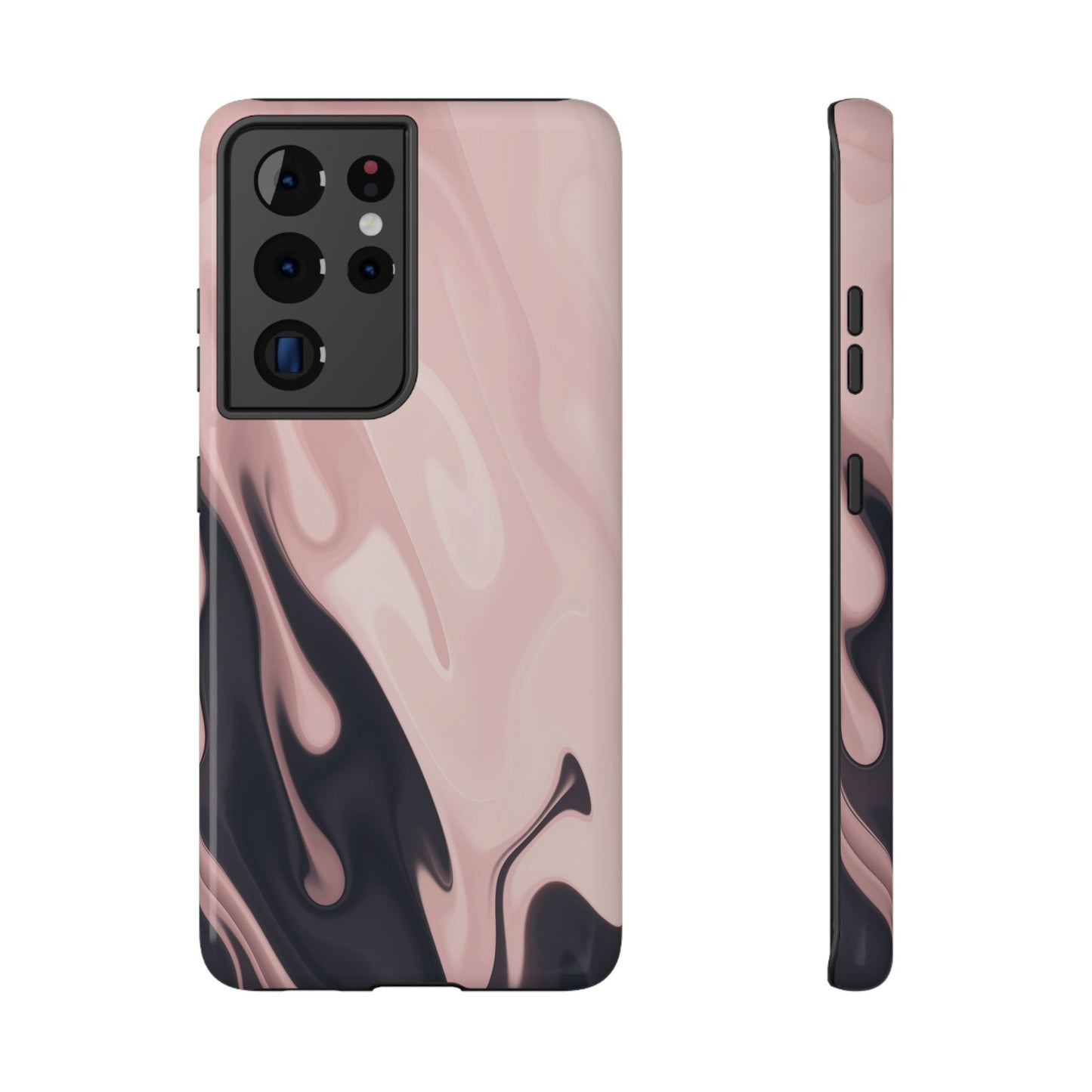 Blush Noir Ink Flow Phone Case – MagSafe Compatible for iPhone & Samsung Galaxy
