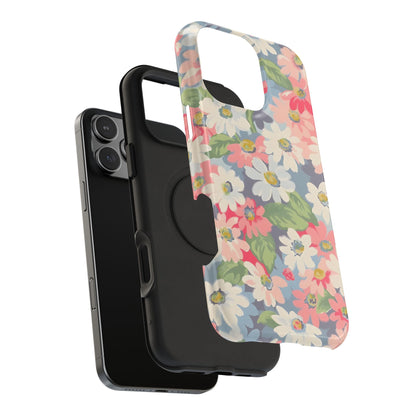 Vintage Floral Daisy Phone Case – MagSafe Compatible for iPhone & Samsung Galaxy