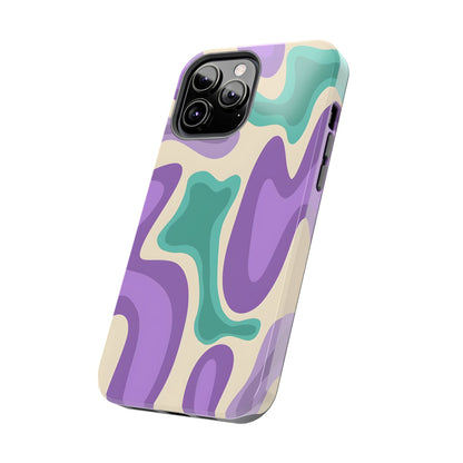 Purple And Turquoise Tough iPhone Case - iPhone 15-11 All Sizes