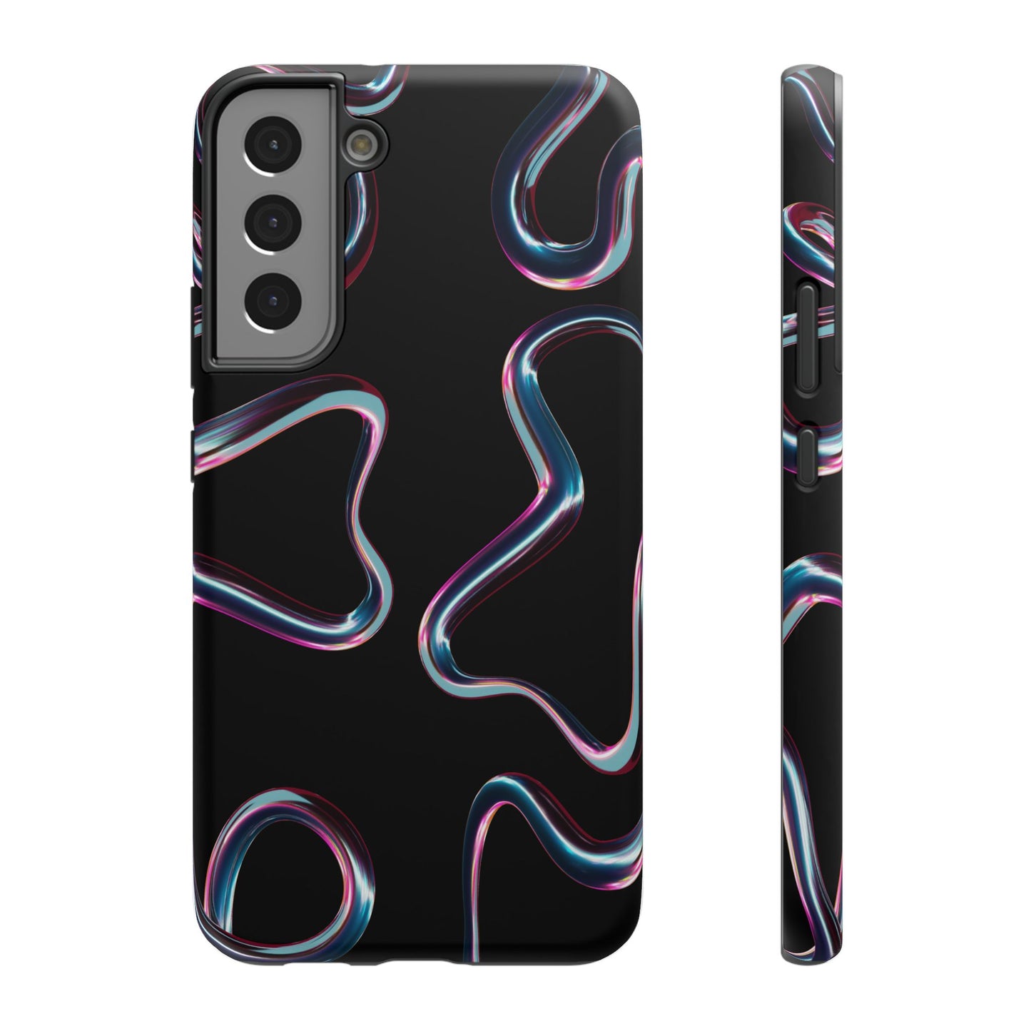 Neon Wave Heartbeat Phone Case – MagSafe Compatible for iPhone & Samsung Galaxy