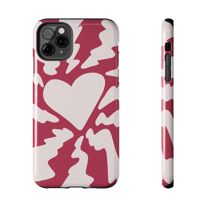 Cute Simplistic Heart Design for iPhone 11-15 All Sizes