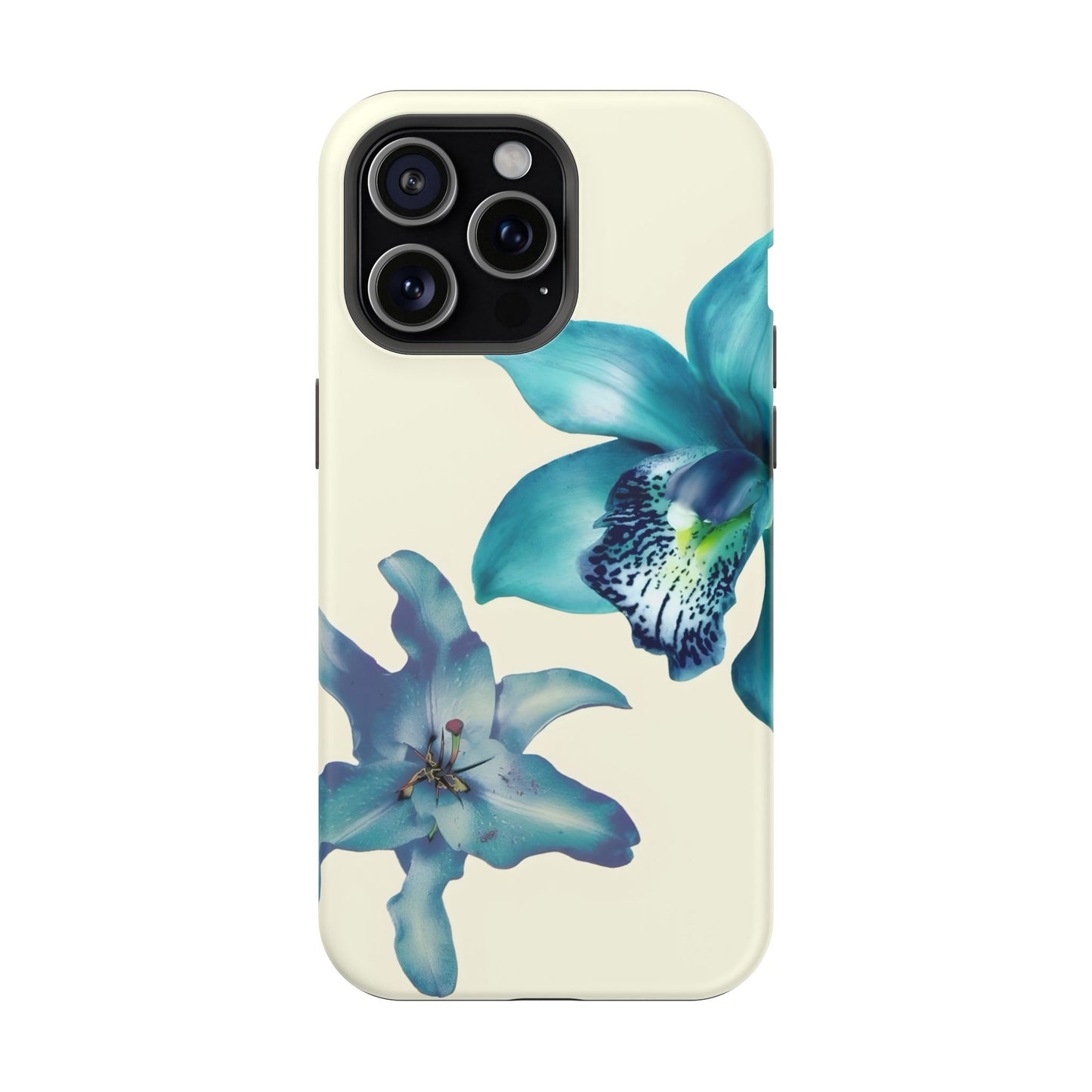 Blue Orchid Floral Phone Case – MagSafe Compatible for iPhone & Samsung Galaxy