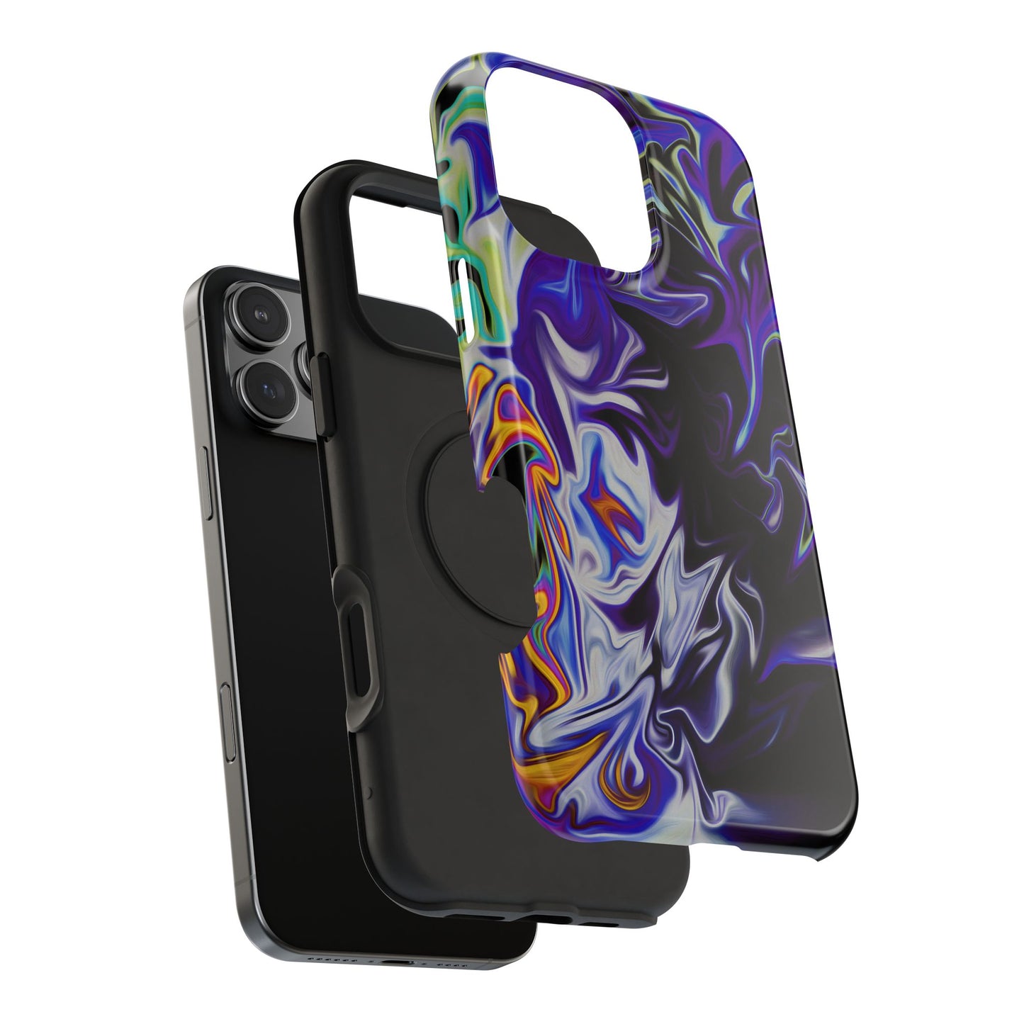 Dark Cosmic Swirl Phone Case – MagSafe Compatible for iPhone & Samsung Galaxy