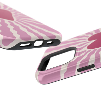 Retro Radiant Heart Phone Case – MagSafe Compatible for iPhone & Samsung Galaxy