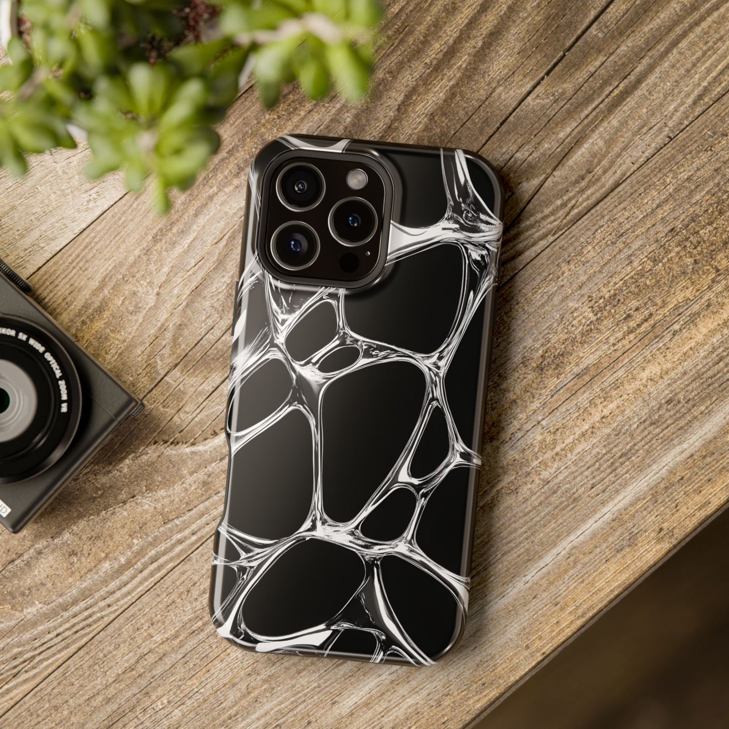 Liquid Metal Abstract Phone Case – MagSafe Compatible for iPhone & Samsung Galaxy