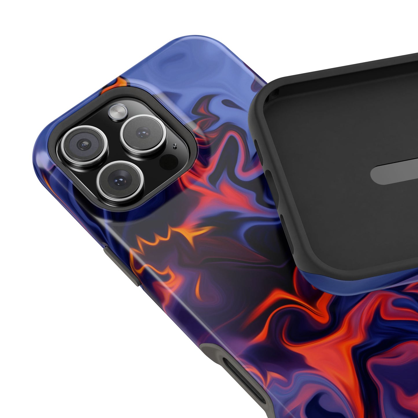 Fiery Swirl Abstract Phone Case – MagSafe Compatible for iPhone & Samsung Galaxy
