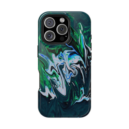 Prismatic Holographic Swirl Phone Case – MagSafe Compatible for iPhone & Samsung Galaxy