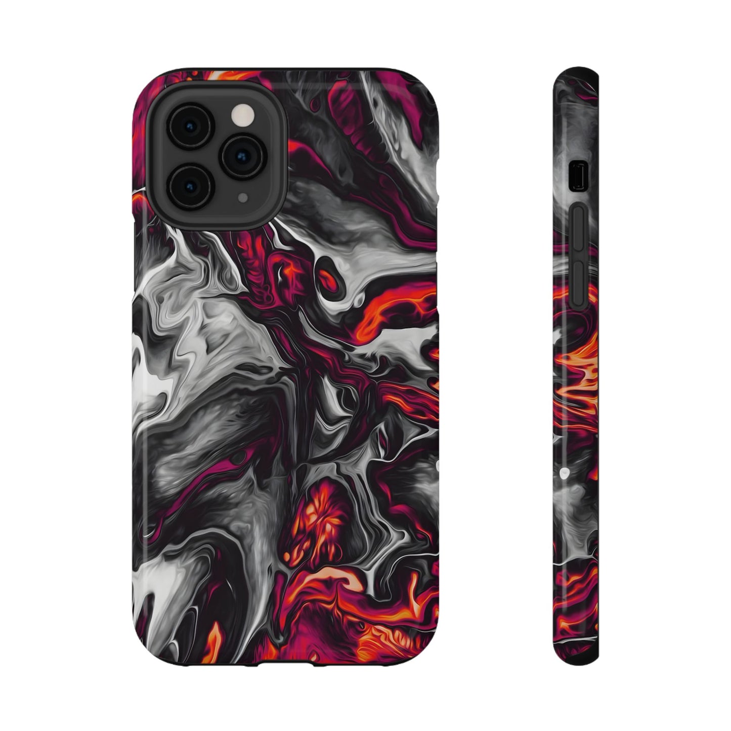 Dark Marble Swirl Phone Case – MagSafe Compatible for iPhone & Samsung Galaxy