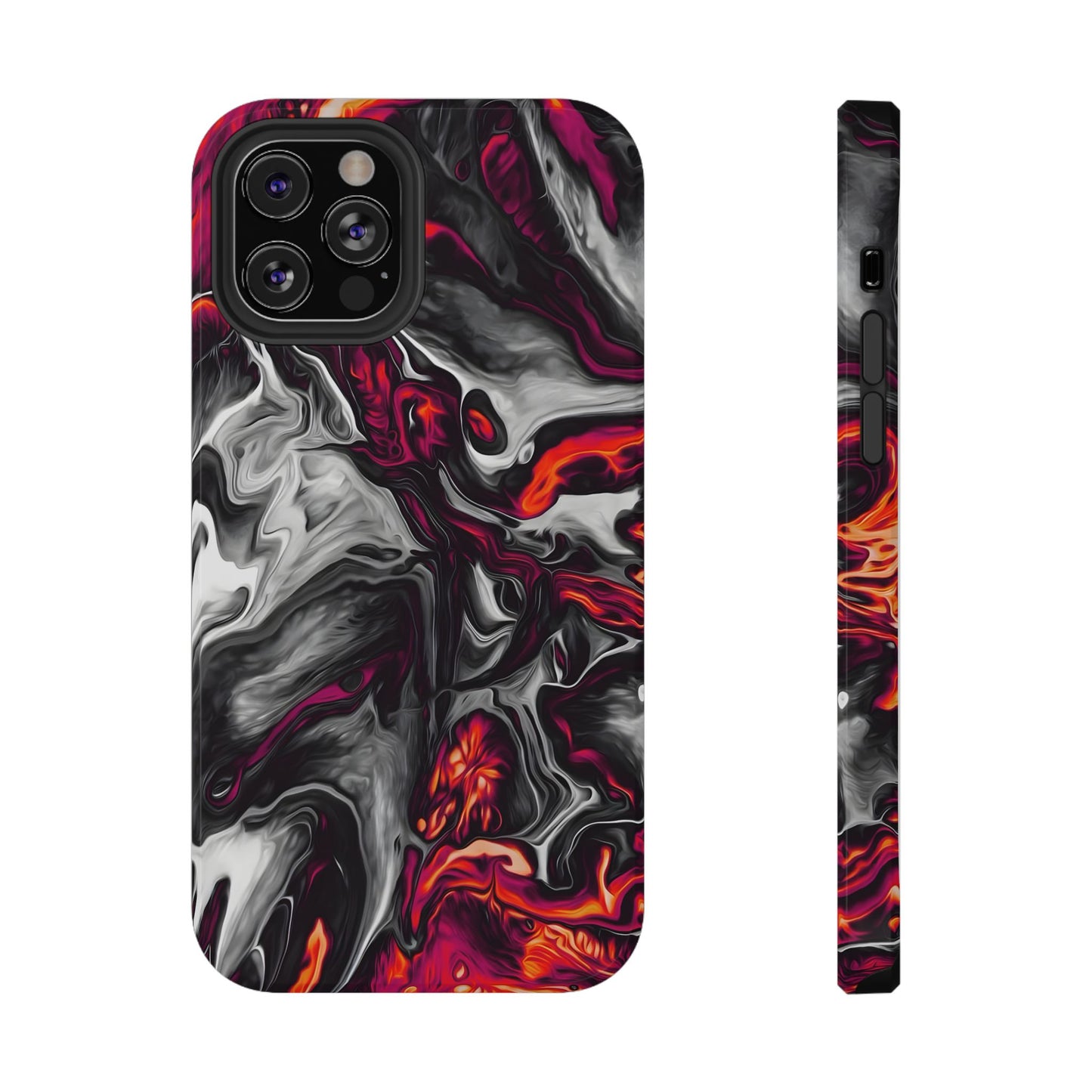 Dark Marble Swirl Phone Case – MagSafe Compatible for iPhone & Samsung Galaxy