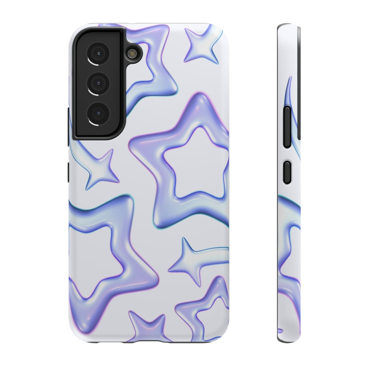 Y2K Iridescent Jelly Star Pattern Phone Case – MagSafe Compatible for iPhone & Samsung Galaxy