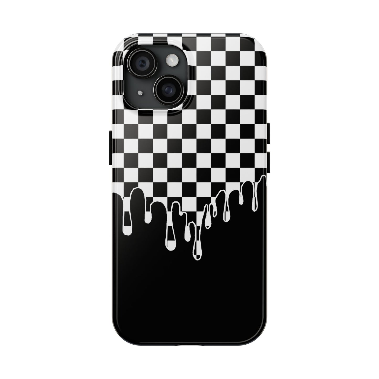 Melting Checkered Tough Case - iPhone 15-11 All Sizes