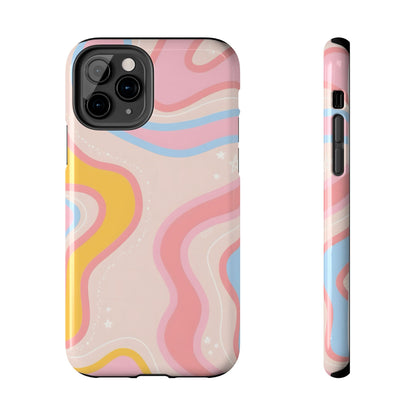 Retro Pastel Swirl iPhone Case – Stylish Design with Enhanced Protection - iPhone 11-16 MagSafe