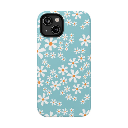 Vintage Daisy Field Phone Case – MagSafe Compatible for iPhone & Samsung Galaxy