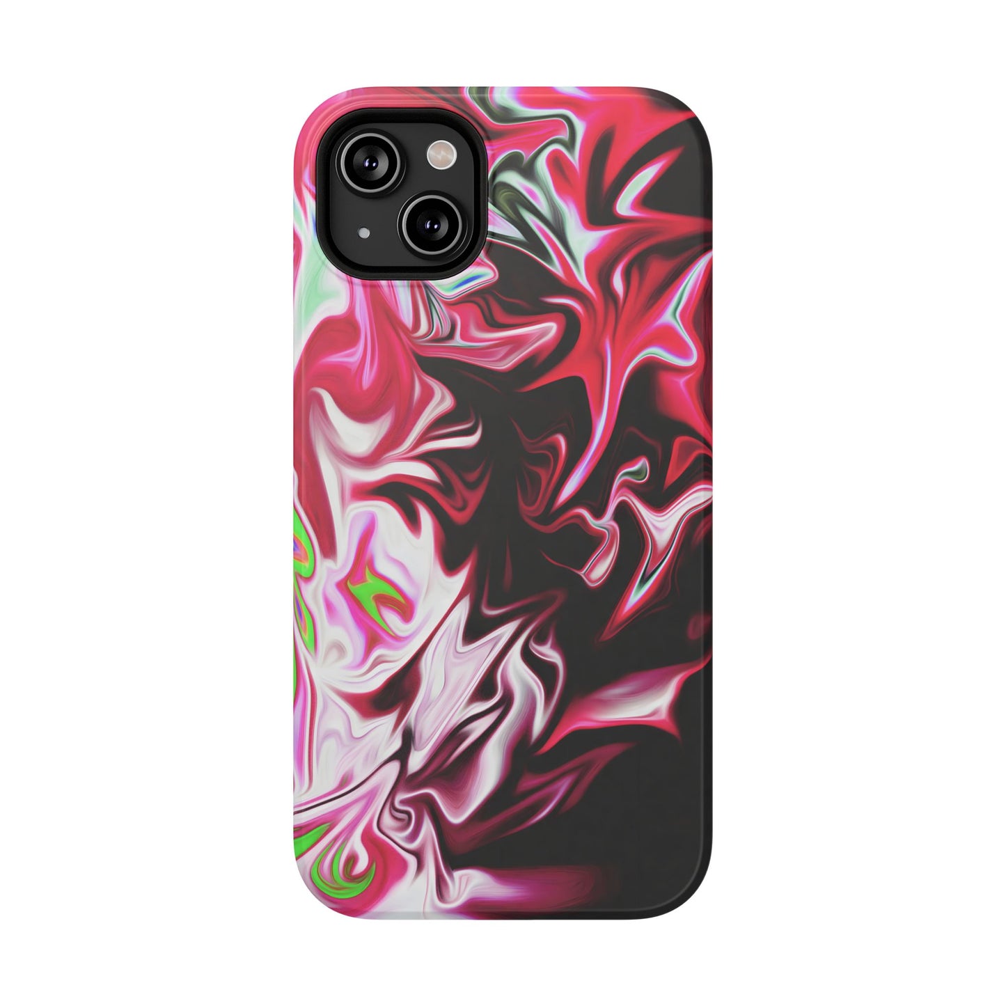 Red & Black Abstract Marble Phone Case – MagSafe Compatible for iPhone & Samsung Galaxy