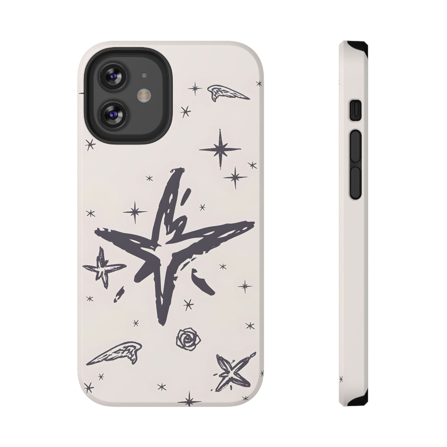 Sketch Star Doodle Phone Case – MagSafe Compatible for iPhone & Samsung Galaxy