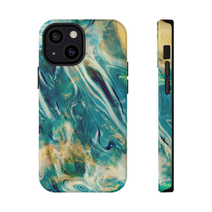 Oceanic Flow Abstract Phone Case – MagSafe Compatible for iPhone & Samsung Galaxy