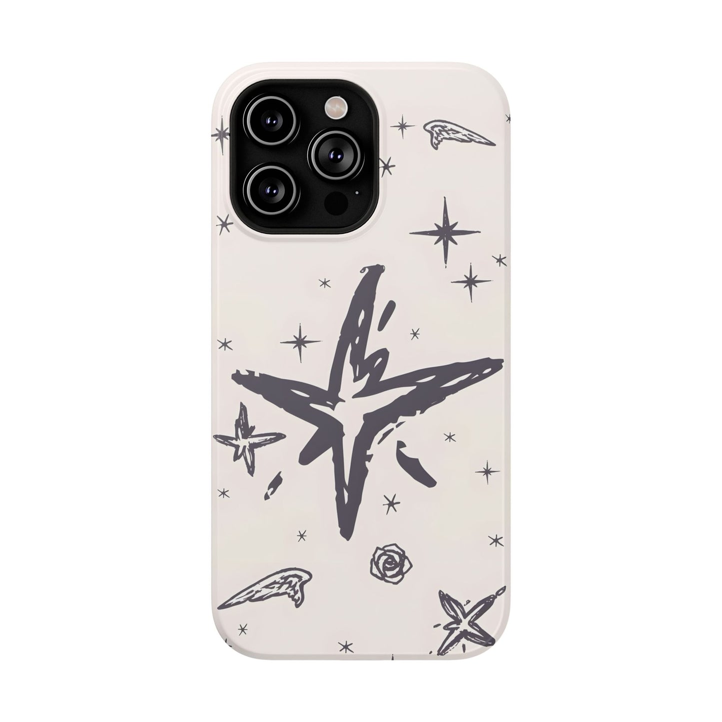 Sketch Star Doodle Phone Case – MagSafe Compatible for iPhone & Samsung Galaxy