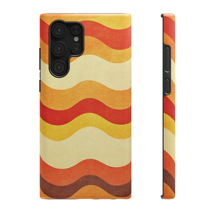 Retro Sunset Waves Phone Case – MagSafe Compatible for iPhone & Samsung Galaxy