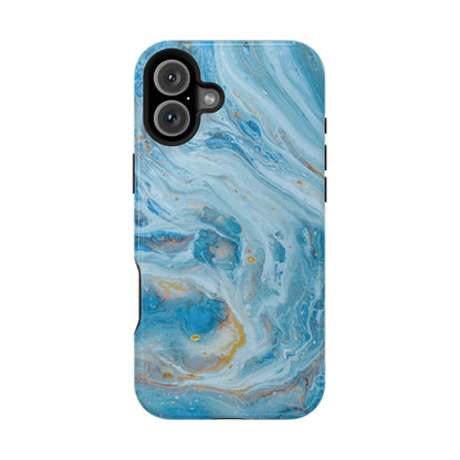 Ocean Swirl Blue Marble Phone Case – MagSafe Compatible for iPhone & Samsung Galaxy