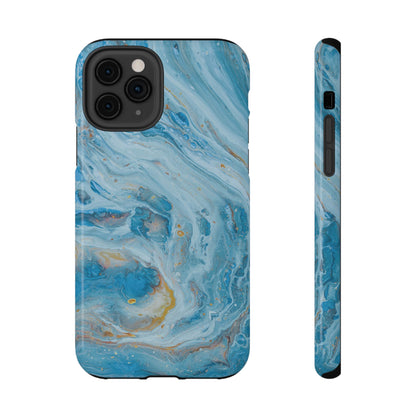 Ocean Swirl Blue Marble Phone Case – MagSafe Compatible for iPhone & Samsung Galaxy