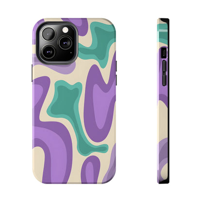 Purple And Turquoise Tough iPhone Case - iPhone 15-11 All Sizes