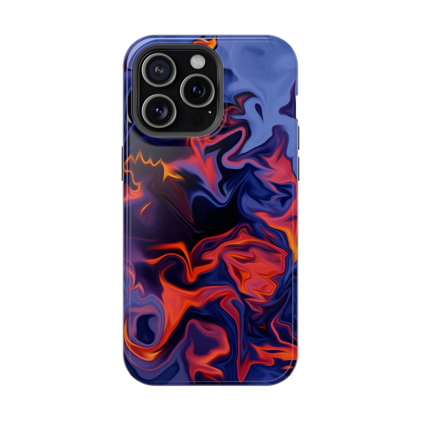 Fiery Swirl Abstract Phone Case – MagSafe Compatible for iPhone & Samsung Galaxy