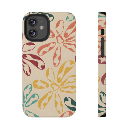 Retro Groovy Floral Phone Case – MagSafe Compatible for iPhone & Samsung Galaxy