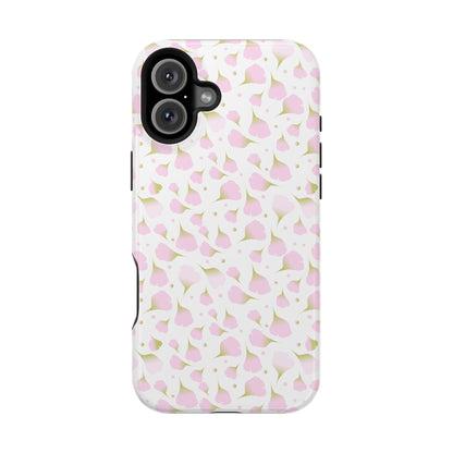 Soft Pink Petal Pattern Phone Case – MagSafe Compatible for iPhone & Samsung Galaxy