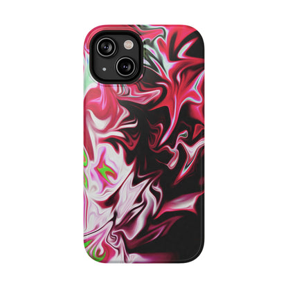 Red & Black Abstract Marble Phone Case – MagSafe Compatible for iPhone & Samsung Galaxy