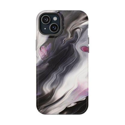 Galaxy Smoke Noir Marble Phone Case – MagSafe Compatible for iPhone & Samsung Galaxy