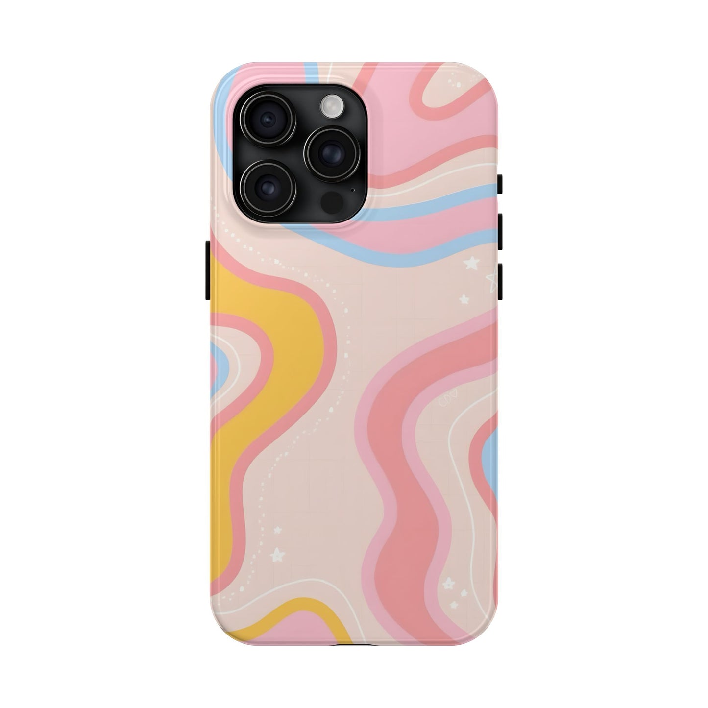 Retro Pastel Swirl iPhone Case – Stylish Design with Enhanced Protection - iPhone 11-16 MagSafe