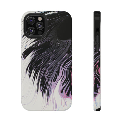 Waves of Ink Abstract Brush Phone Case – MagSafe Compatible for iPhone & Samsung Galaxy