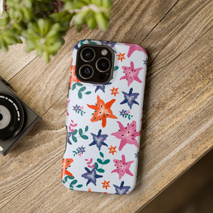 Watercolor Lily Garden Phone Case – MagSafe Compatible for iPhone & Samsung Galaxy